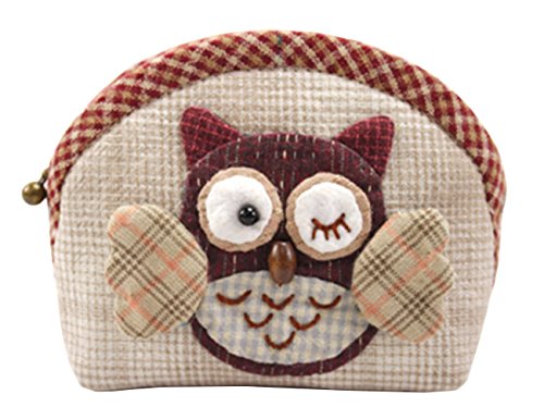 Owl Coin Purse Easy Sewing Project Sewing Kit For Girls Beginners (Red)