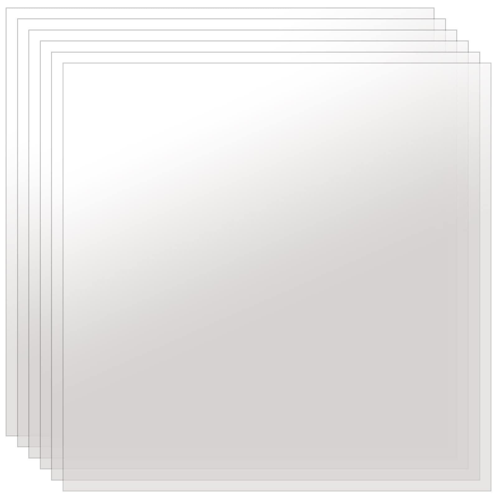 MUKLEI 6 Pack 30 x 30cm Acrylic Sheet, 3mm Clear Acrylic Board, Panel Sheets for Picture Frame, Printing, DIY, Craft, Glass Replacement