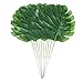 ShoppeWatch Artificial Palm Leaves with Stem (20 Pcs) Tropical Philodendron Monstera Fronds Party Decorations Faux Palm Tree Plant Leaf Fake Imitation Ferns Branches Home Kitchen Plastic Decor AF49