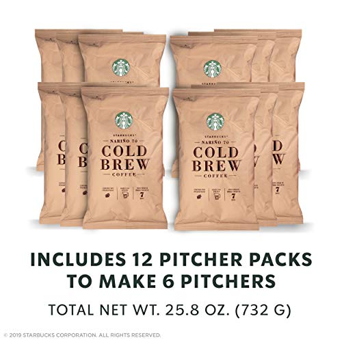 Starbucks Cold Brew Coffee, Signature Black, Pitcher Packs, 8.6 Oz