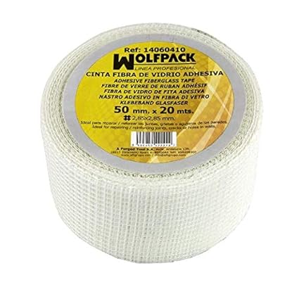 WOLFPACK LINEA PROFESIONAL Cinta Fibra Vidrio Adhesiva 50 mm. x 20 m.