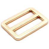 Loosco Flat Metal Adjuster Belt Sliders, 10 PCS Buckle Triglide for Strap Keeper Leathercraft Bag Belt Adjuster