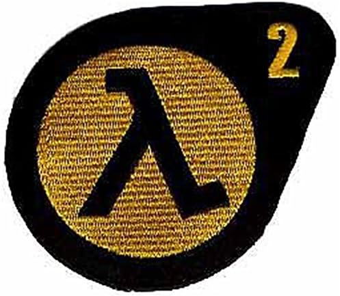 Half-Life 2 Valve Freeman Lambda EMBROIDERED PATCH Badge Iron-on, Sew On 3.75" (Half-Life 2 yellow)