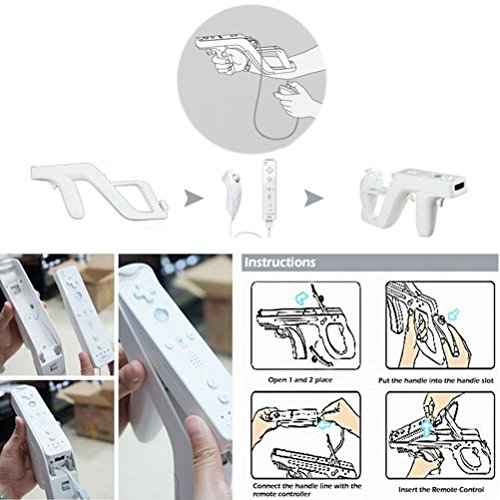 COOLEAD Zapper Gun for Wii Wireless Remote/Nunchuk, Link Remote for Shooting Games,2 Pack. - Thumbnail 6