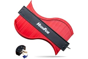 HIGHFIRE 10 Inch Contour Gauge with Adjustable Lock, Smart Measure Ruler with ABS Plastic Pins, Profile Tool, Precisely Copy Irregular Shape, Duplicator