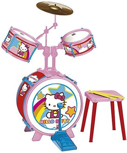 Reig Hello Kitty Drum Set with Stool (3 Pieces) by Reig
