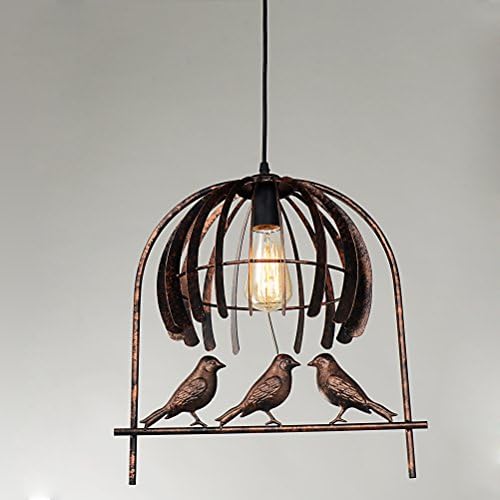 Vintage Ceiling Pendant Light Industrial Edison Wrought Iron Bird Cage Chandelier FCC Certified Antique Rustic Style Hanging Lamp Creative Retro Pendant Lighting Fixture RH RUIVAST