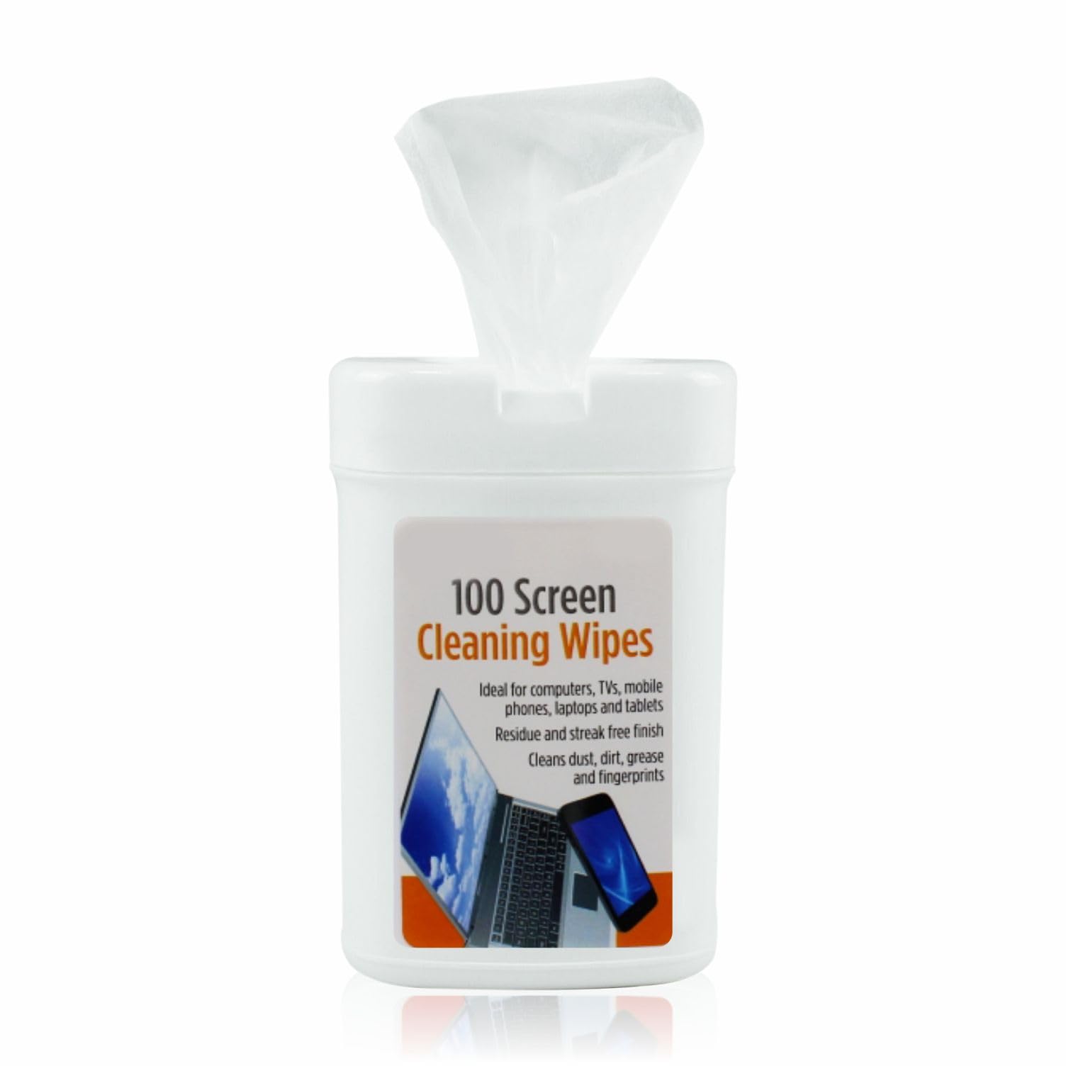 Cleaning Wipes 100 Pack Tv Pc Laptop Monitor Screen Cleaner Tub Cleans Dust Dirt and Fingerprints Computer Smartphones Mobile Phone Touchscreen Tablet Keyboard Ipad LCD Multipurpose Kit