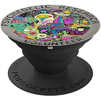 Psychedelic Mushroom Trip Gift - Psychedelic Research Gift PopSockets Grip and Stand for Phones and Tablets