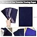 100 Sheets Carbon Transfer Paper,Blue Carbon Copy Paper Tracing Paper with 5pcs Double-end Embossing Stylus for Wood,Paper,Canvas and Other Art Surfaces (8.3 x 11.7 inch)