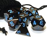 Dice Dungeons Black Frost Metal 7pc Dice Set With