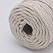 Tenn Well 4mm Macrame Cord, 165 Feet 3Ply Twisted Cotton Rope for Making Wall Hangings, Plant Hangers, Dream Catchers, Craft Projects and Decoration