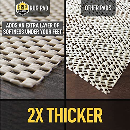 Grip Master 2X Extra Thick Area Rug Pad Grippers, 2.5 x 9 Feet