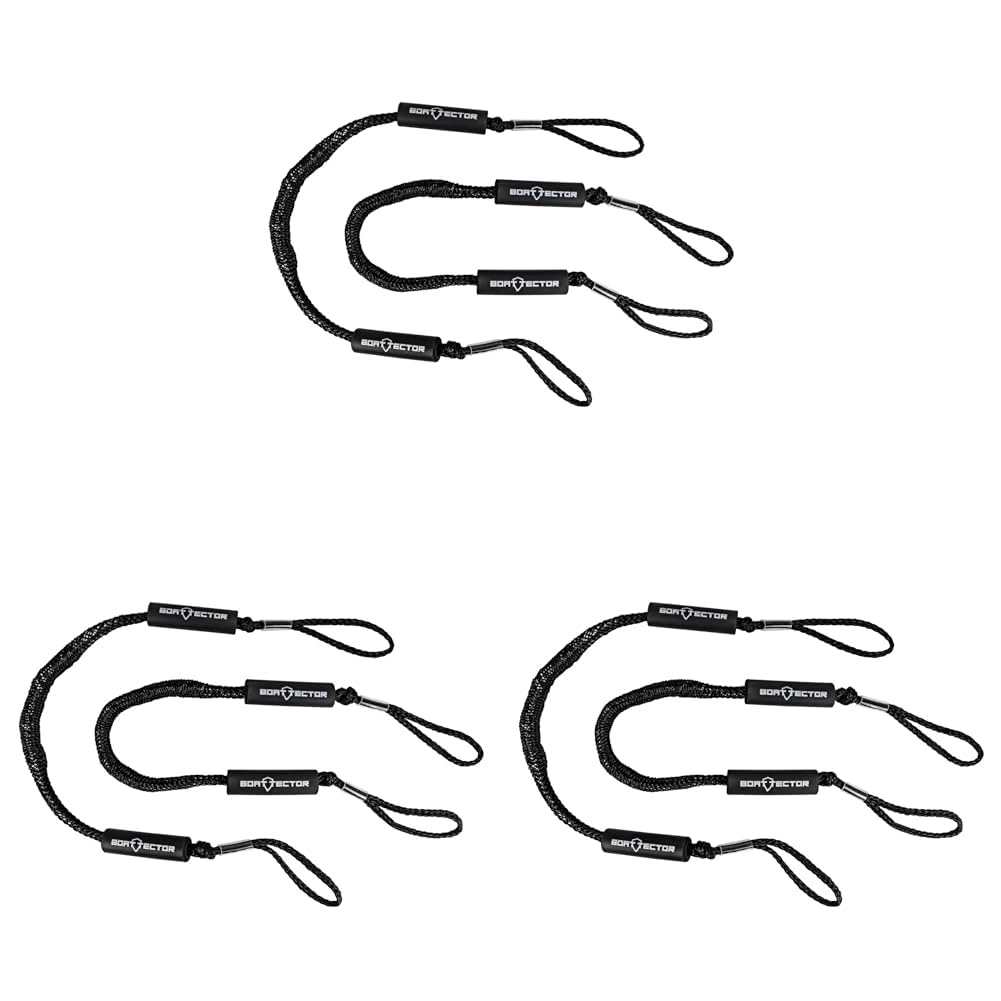 Extreme Max 3006.2355 BoatTector Bungee Dock Line Value 6-Pack - 5', Black Image