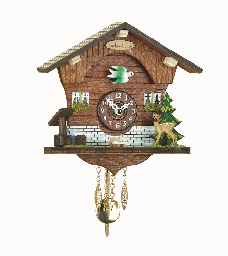 Trenkle Kuckulino Black Forest Clock Black Forest House with quartz movement and cuckoo chime TU 2011 PQ