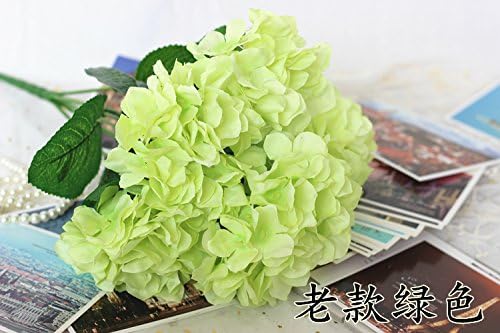 JIALE3536 Flores Artificiales,Flores De Seda,Decorativas Ramo 6 Head Hydrangea Wedding Garland Arch Diy Simulation Sakura Silk Flower Decoration,Green