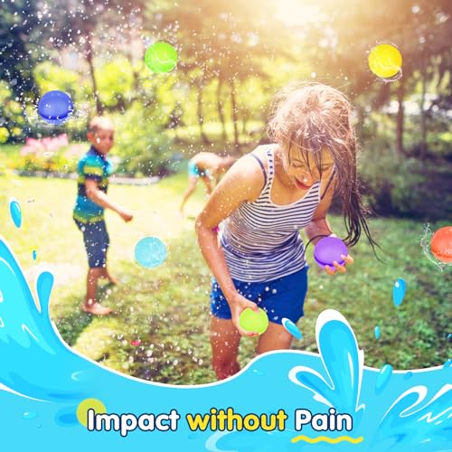 18 piezas de globos de agua magnéticos reutilizables, bolas de agua rellenables y autosellantes con bolsa de malla, juguetes de silicona suave para niños y adultos en piscinas al aire libre