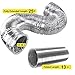 iPower GLDUCT10X25C Ducting Dryer Vent Hose for HVAC Ventilation with 2 Clamps,Exhaust Blower for Heating Cooling Booster, 10'' X 25', 1-Pack