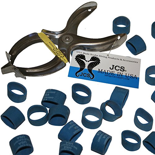 JCS Lobster Claw Bands and Claw Band Tool Kit. 1 LB Bag (About 500 PCS.), Orange