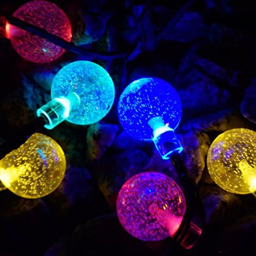 Solarstar [8 Mode 30LED 20ft] Solar Christmas String Lights Outdoor Multi-Color, Ball Lights Waterproof Decoration for Home, Garden, Patio, Party, Wedding, Christmas Tree, Halloween