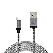 Cambond Micro USB Cable, 6.6 ft Reversible Quick Charge 2.0 A Male to Micro B Sync and Charging Cable Braided, Using for Micro USB Connecting Devices(Grey)