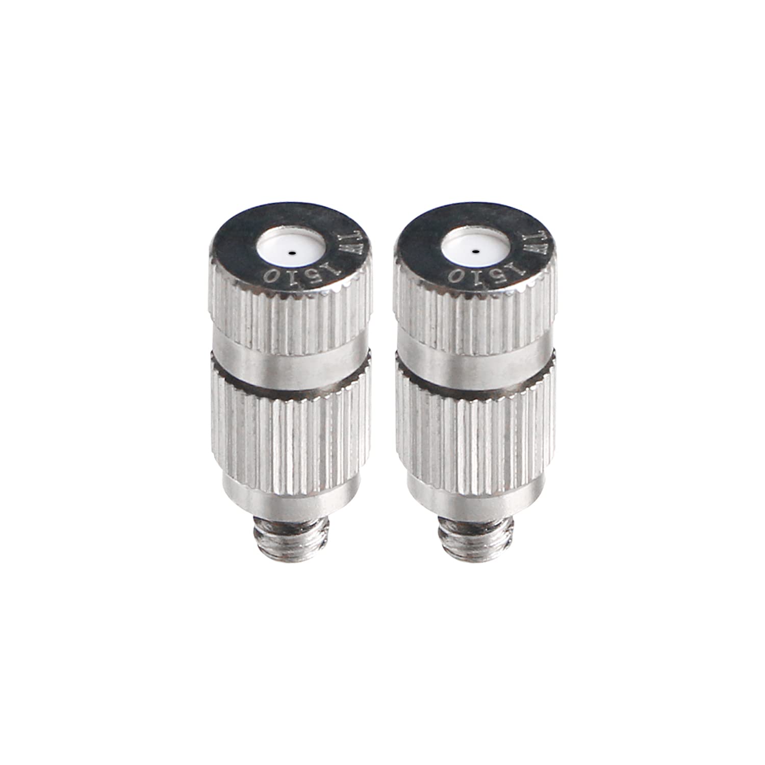 Photo 1 of Aopin Garden Lawn Misting Nozzles Stainless Steel 0.1mm / 0.004" Orifice Atomizing Mister Sprayer Nozzle Suitable For Outdoor Cooling, Garden Irrigation, Fountain,Crop Nutrient Injection 2 Pcs