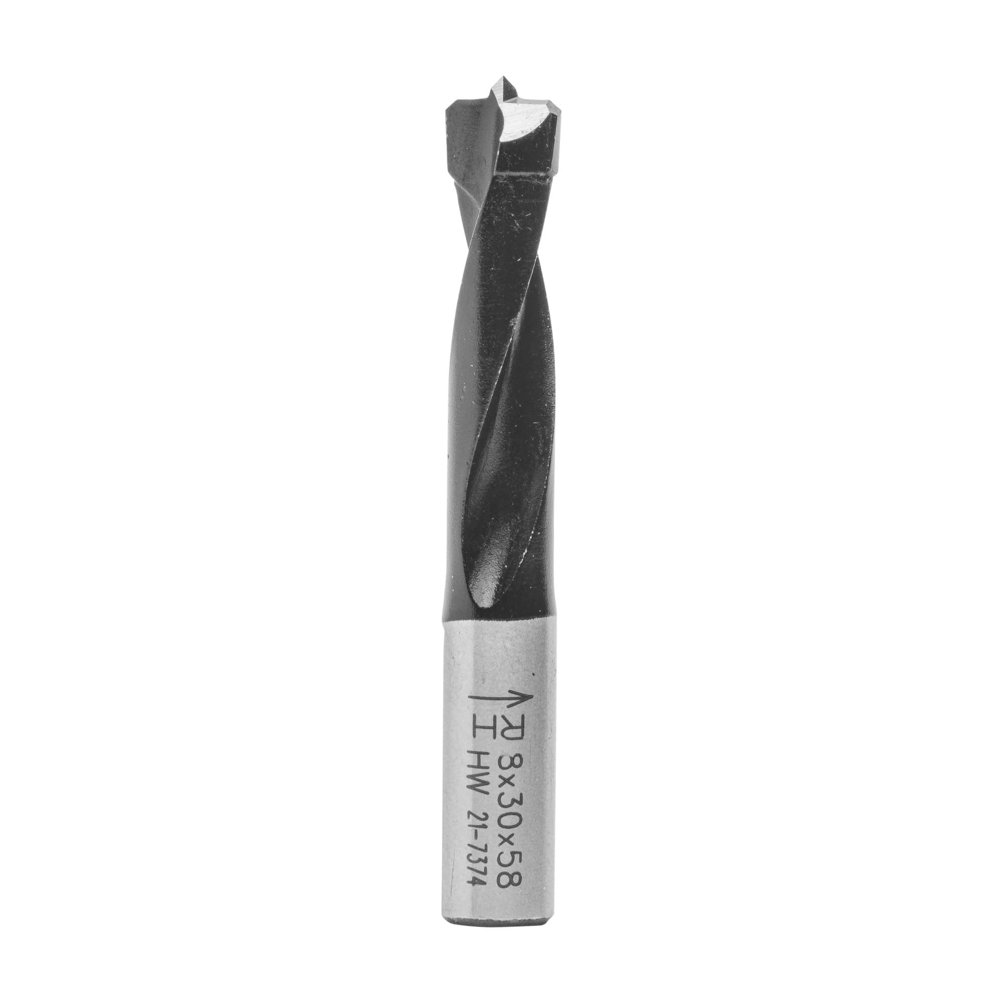 ENT Dowel Drill HW, Shank (S) 8 mm, Diameter (D) 8 mm, NL 30 mm, SL 20 mm, L 58 mm, for Mafell DD40P/DDF40 DuoDübel