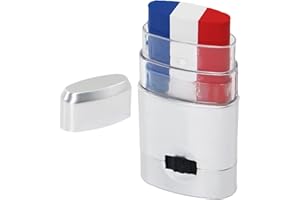 CLNYRWCB Red White Blue USA Flag Face Body Paint Stick,4th of July Decorations Face Body Paint Crayons, Ideal Patriotic Gifts (1PCS-Silver Crust)