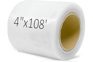 chicarry Greenhouse Repair Tape, 6 mil 4" x 108' Greenhouse Tape, Heavy Duty UV Resistant Clear Greenhouse Sheeting Coverings Film Tape for Seaming and Sealing (4" x 108')