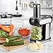 Spiralizer Vegetable Slicer, Aicok Electric Vegetable Spiralizer with 4 blades, Perfect for Zucchini, Noodles, Salad and Carrots, Stainless Steel Spiral Slicer, 100W