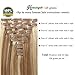 HEESAGA Clip in Real Human Hair Extensions, 14 Inch 120 Grams/4.2 Ounce 10 Pieces with 22 Clips per Set (#12/613 Light Golden Brown/Bleach Blonde)