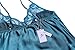 BellisMira Women's Satin Lace Full Slip Chemise Silk Nightgown Sleepwear Acid Blue, M