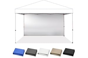 CROWN SHADES SunWall Silver Coated for 12x12 Pop up Canopy Tent, 1 Pack Sidewall Only with Silver Coating (1 Pack, Khaki)