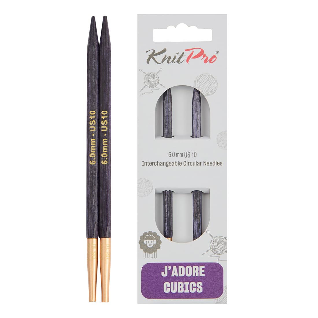 KnitPro J’Adore Cubics Interchangeable Circular Needles 5" (13cm) | 6.00mm