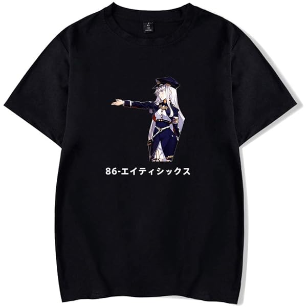 WJHYWDH New Anime T-Shirt 86 Eighty Six Merch Casual Short Sleeved