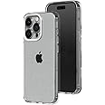 RhinoShield Crystal Clear Case Compatible with [iPhone 15 Pro Max] | Advanced Yellowing Resistance, High Transparency, Protective and Customizable Clear Phone Case - White Camera Ring
