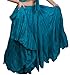 Wevez Women’s 40 Inch Cotton Full Circle Elastic Waist tribal fusion Belly Dance A Line Plus Size Maxi Skirt (Teal)