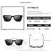 JULI Mens Womens Fashion Wayfarer Wood Bamboo Printed Black Frame Black Lens Wrap 52MM Sunglasses 4195WN