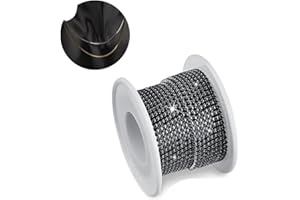 aoozleny 11 Yards Crystal Rhinestone Trim SS16/4.0mm Close Chain Trim for Sewing Crafts, Claw Rhinestone Chain for Ideal Wedd