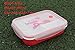 Bento Box Lunch Box 3-compartment 1-bowl (4 in 1) 1- Spoon - Silicone Leakproof Healthy Lunch Boxes for Kids Adults - Food Grade Plastic Containers Crisper - Special Smart Valve Microwave-safe Red