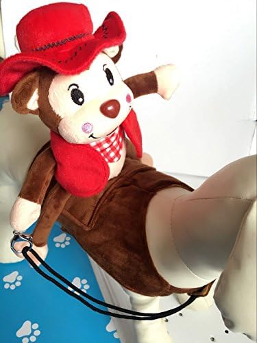 Must Rose Riding Horse Dog Costume Novelty Funny Party Pet Dog Costume Large Dog Clothes Monkey Clothing S-XL (L, Red)