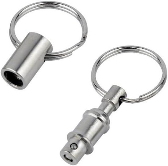 Upstore 3PCS Silver Portable Detachable Metal Steel Pull-Apart Key Rings Keychains Heavy Duty Durable Key Ring Snap Lock Key Holder Organizer - Image 5