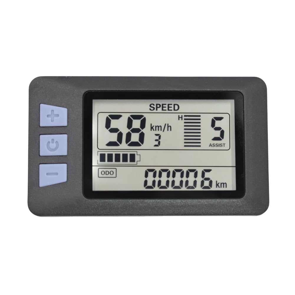 DHYAWUER P3H Electric Bike LCD Display Meter Dashboard Meter Display 24V 36V 48V 60V for Electric Scooter (SM)