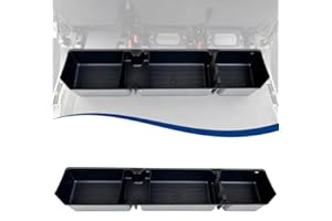 XPHAZZ Rear Seat Storage Compatible with (2015-2025) F150 (2017-2025) F250 F350 F450 F550 Supercrew Crew Cab (Black, ABS Tool