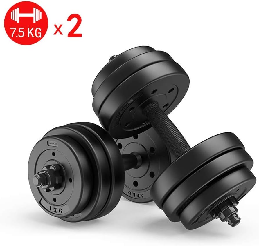 5KGX2,7.5KGX2,10KGX2,15KGX2 Eco-friendly rubber coated men's dumbbells Dumbbell Set with Adjustable Weights Hex Rubber Weights Workout Dumbbells Set Metal Ergonomic Handles Prevent Rolling and Injury