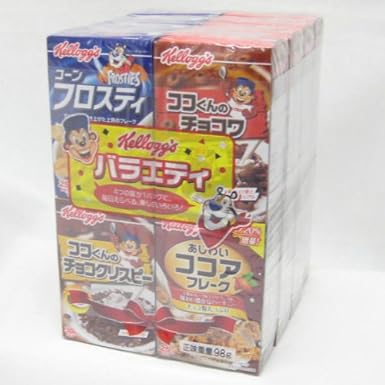 Amazon Kelloggs ケロッグシリアル バラエティパック16個セット コーンフロスティ ココくんのチョコワ ココくんのチョコクリスピー あじわいココアフレーク Kellogg S シリアル 通販