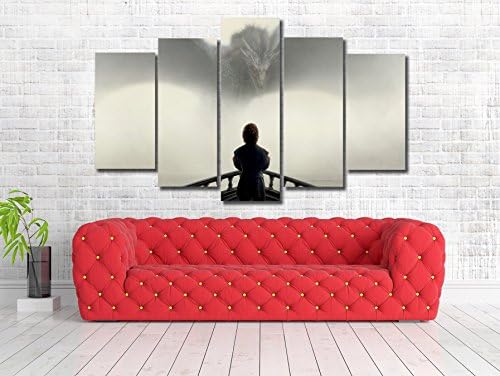 Game Of thrones Framed Canvas Print - Wall Art - Multi Panel - 5 Panel Canvas Print - Art Work - Home Decor