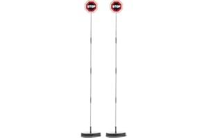 Neo Products Usa Inc (Set of 2) Smart Parking LED Garage Flashing Warning Stop Sign - Bumper Sensor,Red