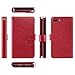ULAK Compatible with iPhone 8 Plus/Phone 7 Plus Wallet Case with Card Holder, Premium PU Leather Flip Cover with Kickstand Magnetic Closure Shockproof Case for iPhone 7 Plus/8 Plus, Red