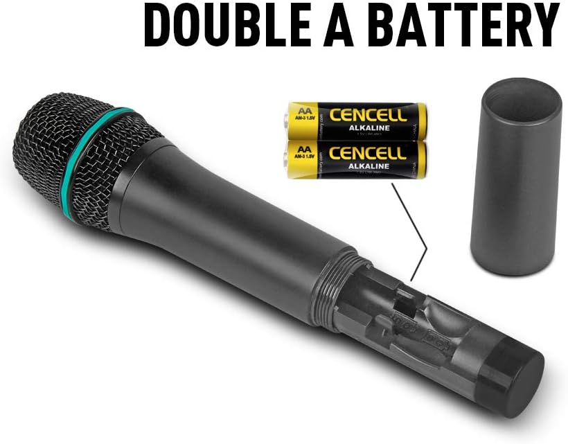 Debra Audio Pro UHF 4 Channel Wireless Microphone System with Cordless Handheld Lavalier Headset Mics, Metal Receiver, Ideal for Karaoke Church Party (with 2 Handheld & 2 Bodypack (A)): Home Audio & Theater